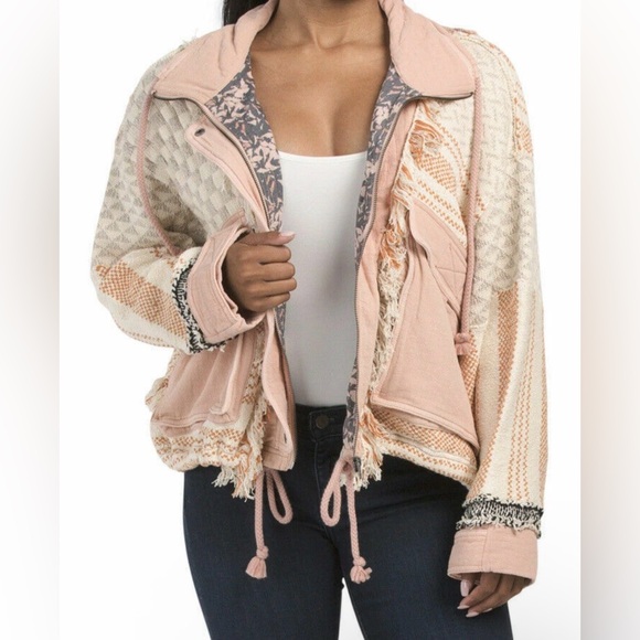 Free People Jackets & Blazers - Free People | Everything Nice Multi Media Oversized Jacket, M